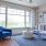 a living room with a large window